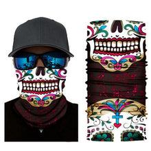 Load image into Gallery viewer, Mexico "Dia de Muertos" Bandana Scarf & Face Mask 3D Designs