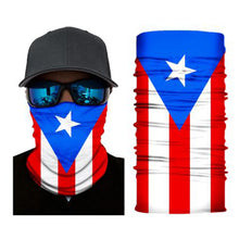 Load image into Gallery viewer, Puerto Rico Colors Bandana Scarf & Face Mask 3D Design