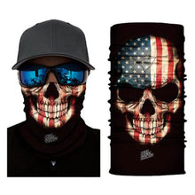 Load image into Gallery viewer, USA Colors Skeleton America Bandana Scarf & Face Mask 3D Design