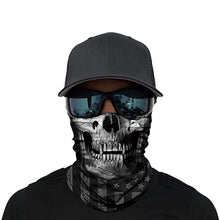 Load image into Gallery viewer, USA Colors Skeleton America Bandana Scarf & Face Mask 3D Design
