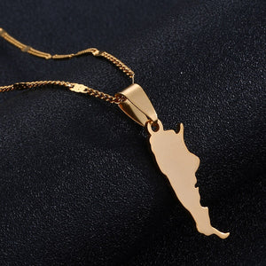 Argentina Love Country Shape Pendant Gold