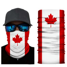 Load image into Gallery viewer, Canada Colors Bandana Scarf &amp; Face Mask 3D Design
