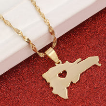 Load image into Gallery viewer, Dominican Republic Love Pendant Gold
