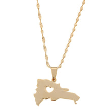 Load image into Gallery viewer, Dominican Republic Love Pendant Gold
