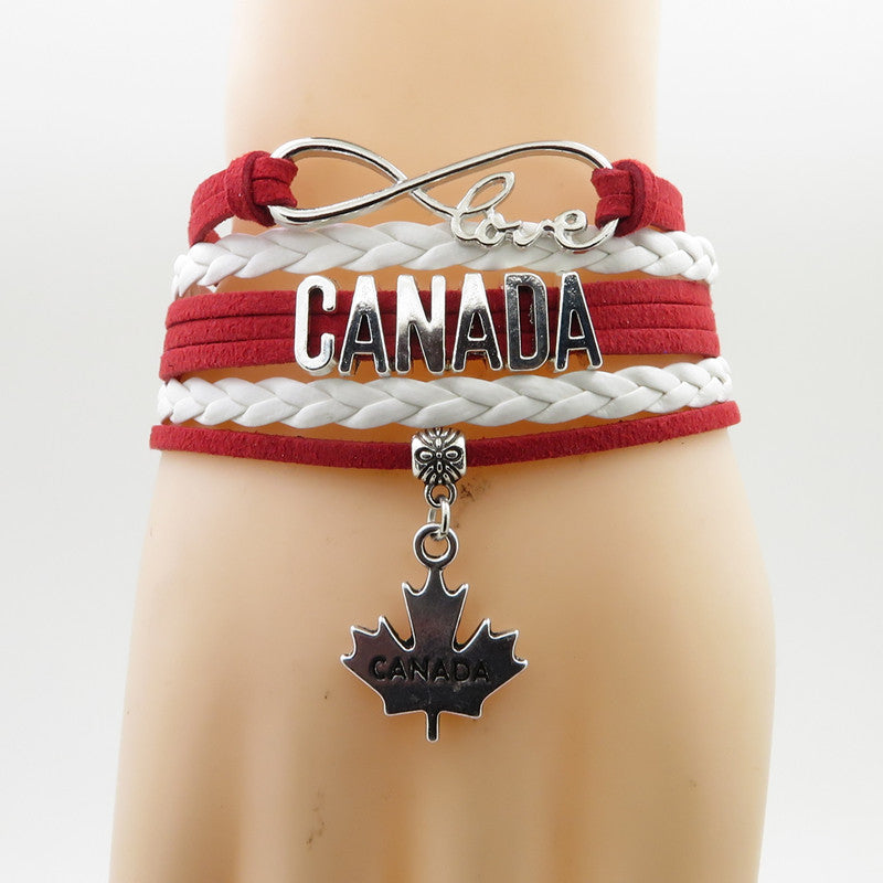 Canada Love Infinity Bracelet