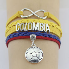 Load image into Gallery viewer, Colombia Soccer Love Infinity Bracelet
