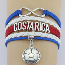 Load image into Gallery viewer, Costa Rica Soccer Love Infinity Bracelet
