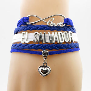 El Salvador Love Infinity Bracelet