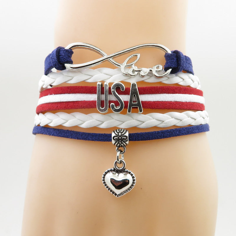 USA Love Infinity Bracelet