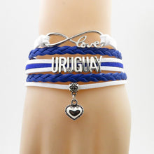 Load image into Gallery viewer, Uruguay Love Infinity Bracelet
