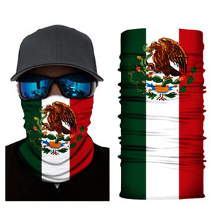 Mexico Colors Bandana Scarf & Face Mask 3D Design