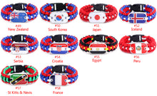 Load image into Gallery viewer, Peru Sports Bracelet Country Flag Colors Parachute Rope Bangle

