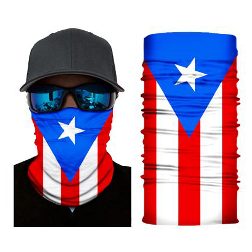 Puerto Rico Colors Bandana Scarf & Face Mask 3D Design