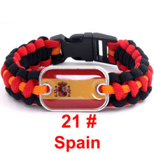 Load image into Gallery viewer, Spain Sports Bracelet Country Flag Colors Parachute Rope Bangle
