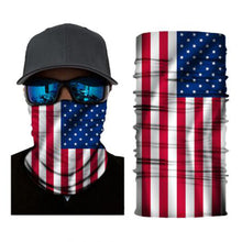 Load image into Gallery viewer, USA Colors Bandana Scarf &amp; Face Mask 3D Design
