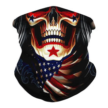Load image into Gallery viewer, USA Colors Skeleton America Bandana Scarf &amp; Face Mask 3D Design
