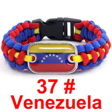 Load image into Gallery viewer, Venezuela Sports Bracelet Country Flag Colors Parachute Rope Bangle
