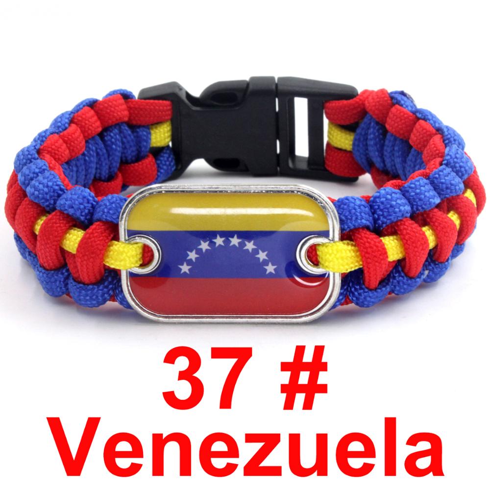Venezuela Sports Bracelet Country Flag Colors Parachute Rope Bangle